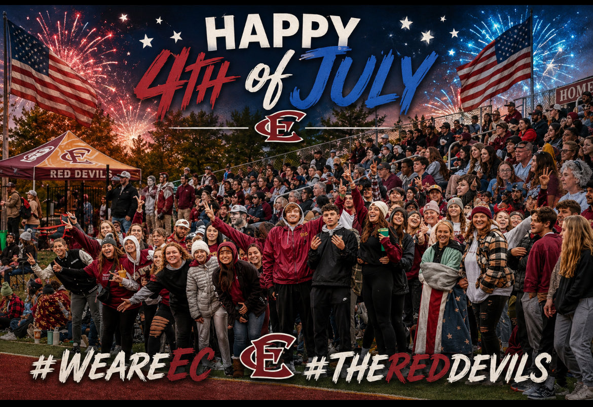 EC_RedDevils's tweet photo. #TheRedDevils Fan Base &amp; Staff wants to say we wish America a 250th birthday on this 4th of July! #WeAreEC #BringTheJuice🏴‍☠️ https://t.co/sE03Nd8Eld