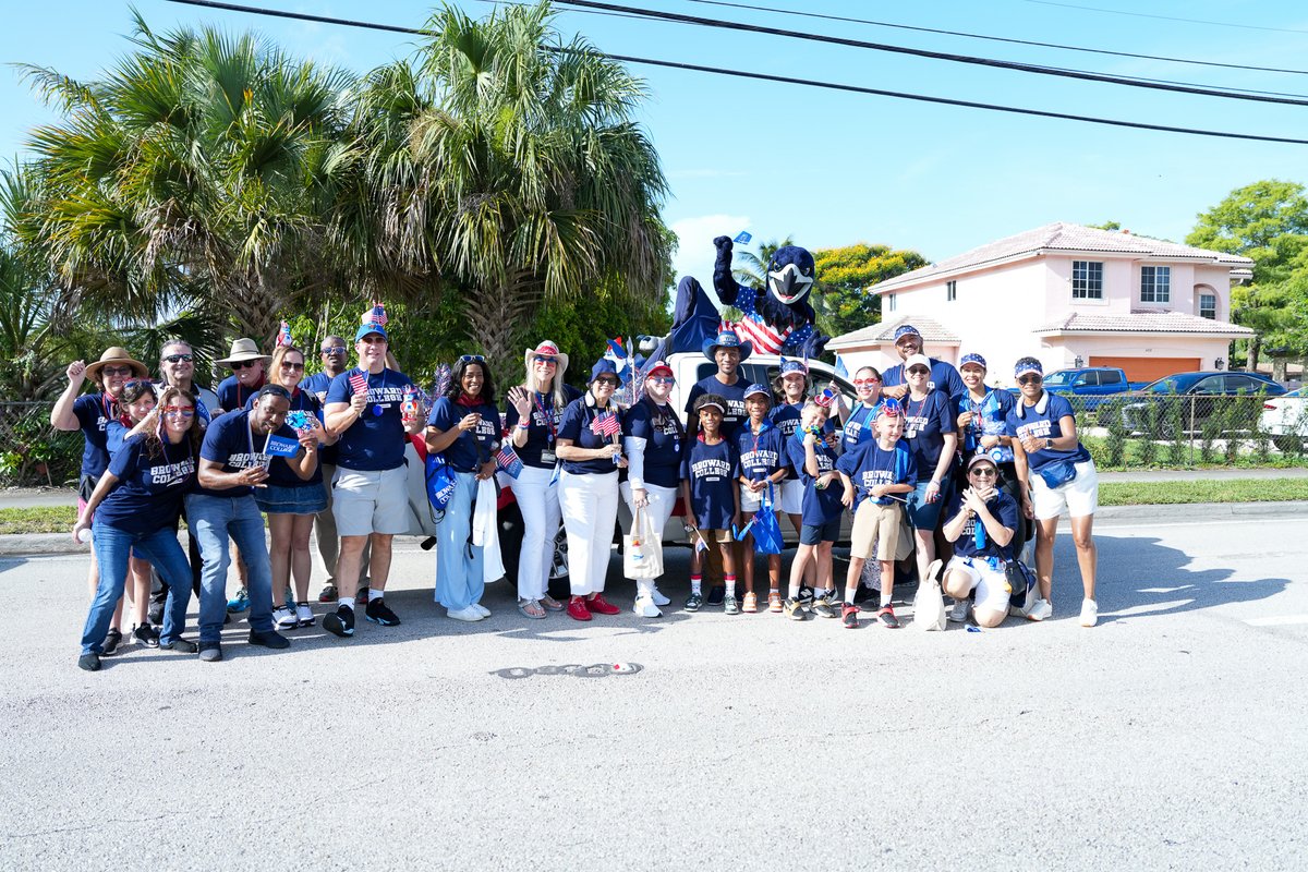 BrowardCollege's tweet photo. Broward College took part in the City of Plantation Independence Day Parade this morning with President @ToreyAlston and a decorated BC truck celebrating community spirit and Independence Day weekend. 🇺🇸
#BrowardCollege #BCProud #FourthOfJuly @PlantationFLA https://t.co/iLBuuyloFW