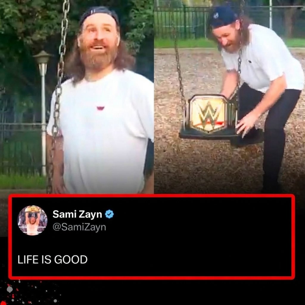 TheSquaredTimes's tweet photo. Sami Zayn is spending his 4th of July enjoying some quality time with the WWE Championship 🇺🇸🤣

Find someone who looks at you the way Sami looks at that title. This is what true love really looks like! 

LIFE IS GOOD.

#WWE #SamiZayn #SmackDown #4thofJuly #relationshipgoals https://t.co/8eptEoMXYK