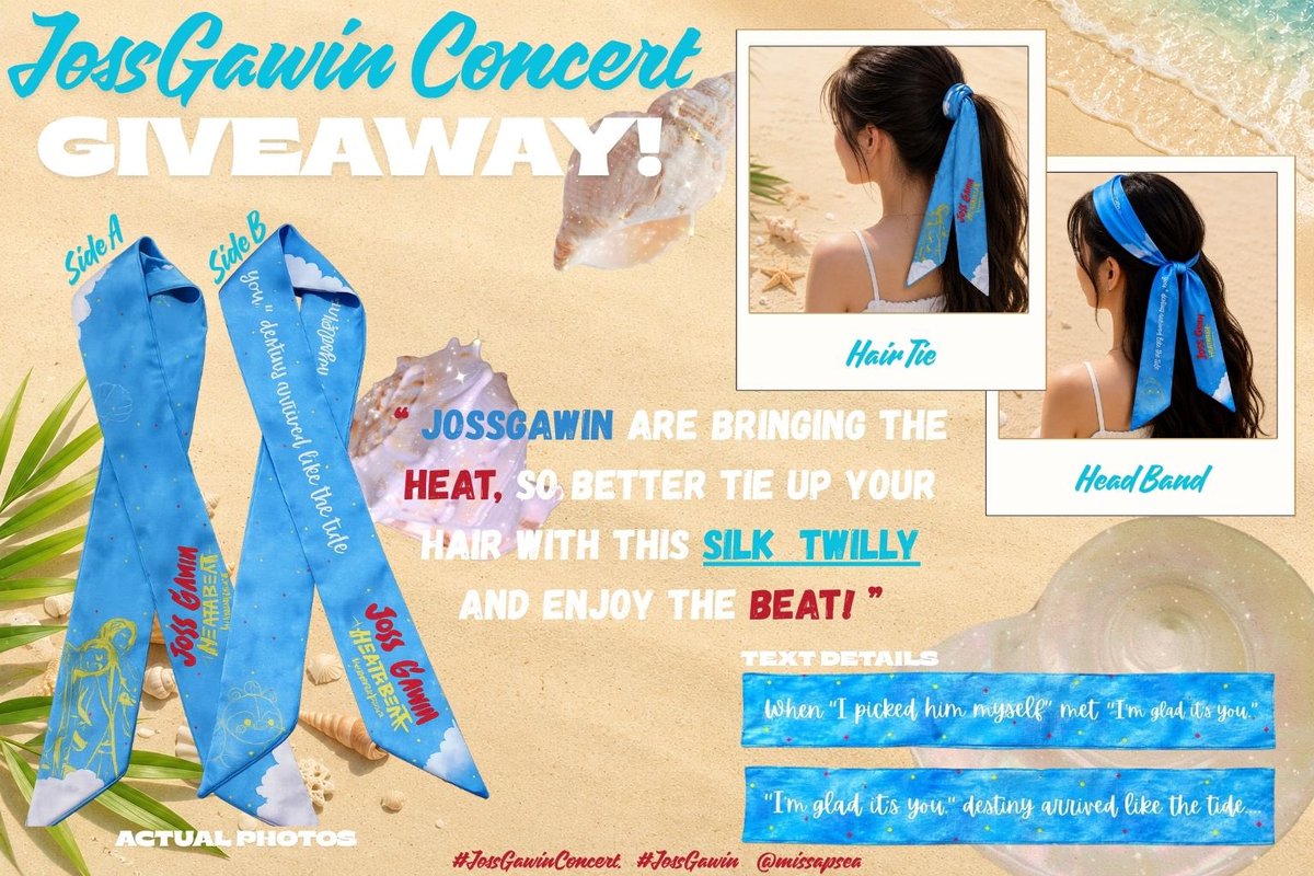 missapsea's tweet photo. JossGawin Concert Giveaways #2!

This is my most fave one amongst my 3 giveaways. 🥹💓✨

💛 Multipurpose Silk Twilly
🏝️ Union Hall

Help share and come get yours na krub. 🤗💓

#JossGawin #JossGawinConcert https://t.co/jK0GHcllnW