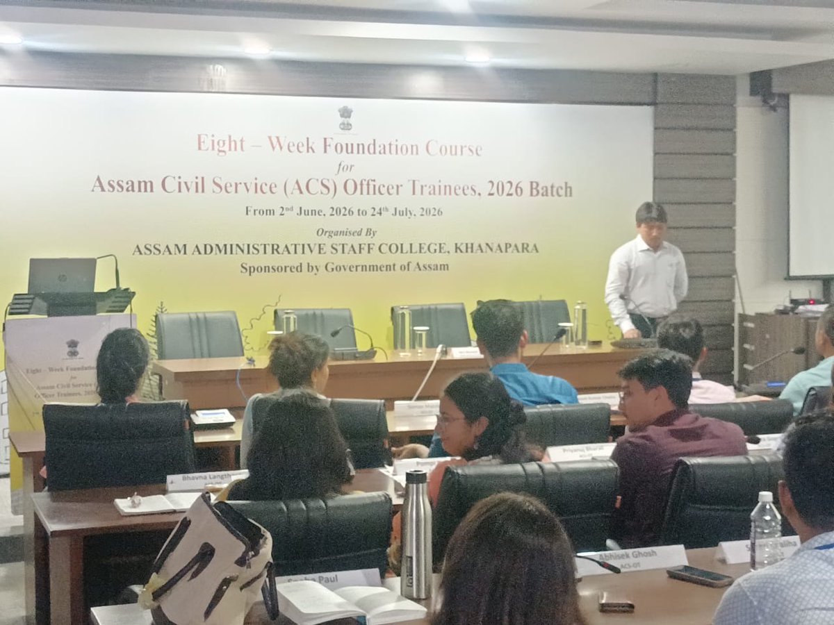 aasc1960's tweet photo. AASC is grateful to Shri Biswajit Saikia, ACS, ADC Kamrup for imparting a session on Managing Mass Public Gatherings: Law and Order Challenges for the ACS OTs https://t.co/ddDik3heO4