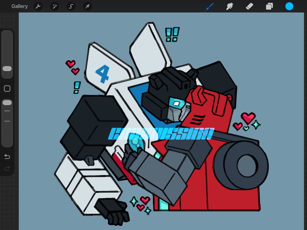 Lactaidsaveme's tweet photo. Round 2 of cliffjazz for @BIGFROGS_ ❤️🩵
#transformers https://t.co/lfC3JCxa5H