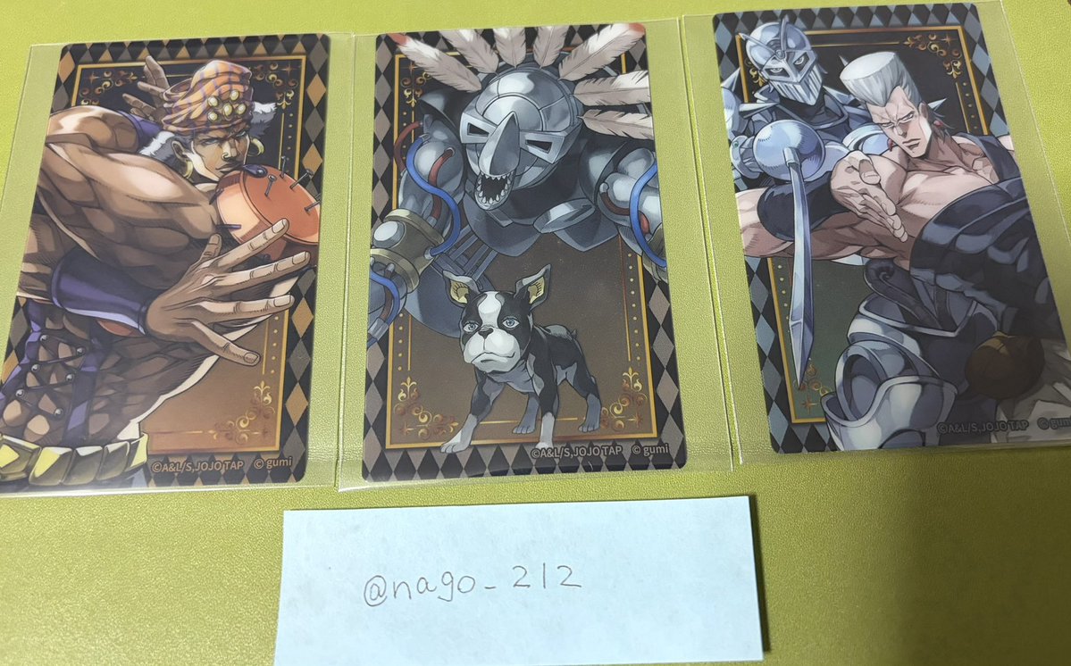 nago_212's tweet photo. 【交換】ジョジョの奇妙な冒険 オラドラ クリアカード

求: ホル・ホース

譲: エシディシ、イギー、ポルナレフ

郵送での交換希望です。お気軽にお声掛けください。 https://t.co/GGr5cQiXNh