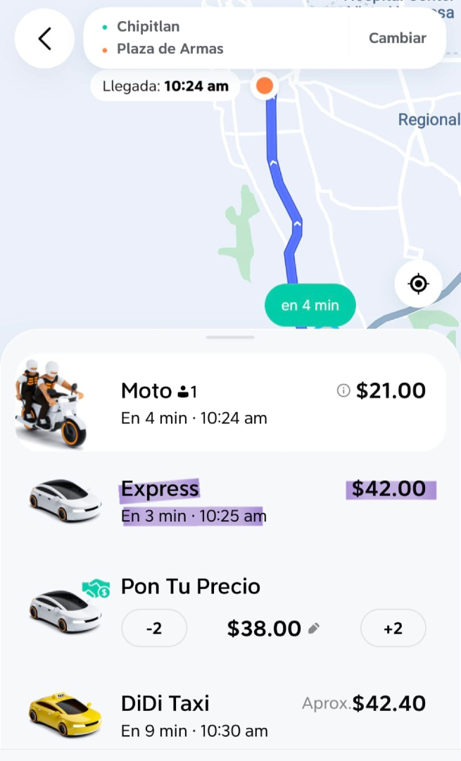 DiariodeMorelos's tweet photo. Resulta más barato taxi por aplicación que cuatro pasajes de ruta en Cuernavaca

Hasta 10 pesos se ahorran las familias de cuatro personas que viajan en taxi por aplicación en lugar de utilizar el transporte público en recorridos cortos dentro de la capital morelense. 

Con la nueva tarifa mínima de 13 pesos, cuatro pasajes cuestan 52 pesos, mientras que un viaje por aplicación puede costar entre 42 y 47 pesos en un recorrido no mayor a 5 kilómetros, además de ofrecer un traslado más rápido y cómodo.

Por ejemplo, del poblado de Chipitlán a Plaza de Armas, un taxi por aplicación cuesta 42 pesos, es decir, 10 pesos menos que el transporte público. En otro recorrido, de la Glorieta de La Luna a Plaza de Armas, el viaje por aplicación tiene un costo de 47 pesos, cinco pesos menos que los 52 pesos que pagarían cuatro personas en ruta.

📸: Salvador Rosas | DDM