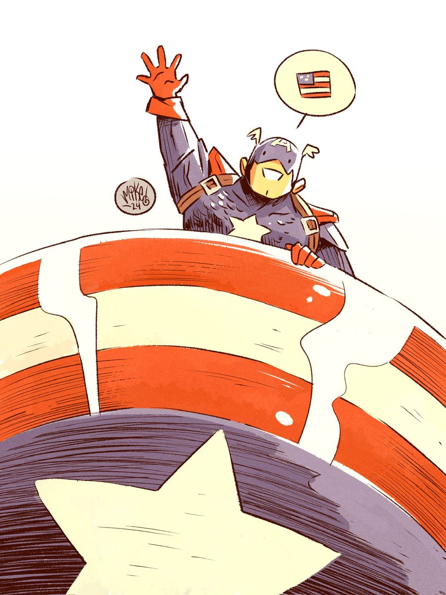 mikemaihack's tweet photo. Happy 4th, Cap! ❤️🤍💙 https://t.co/kvfC9VfpIi