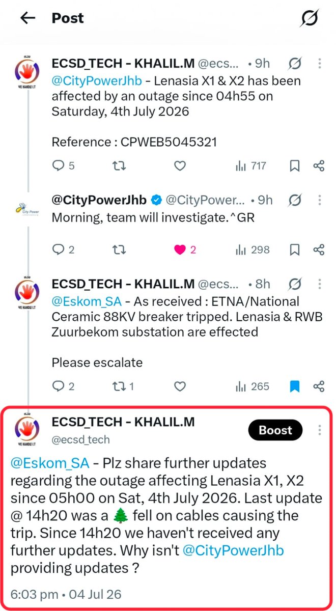 JJV143's tweet photo. @CityPowerJhb https://t.co/14AqSixkx1