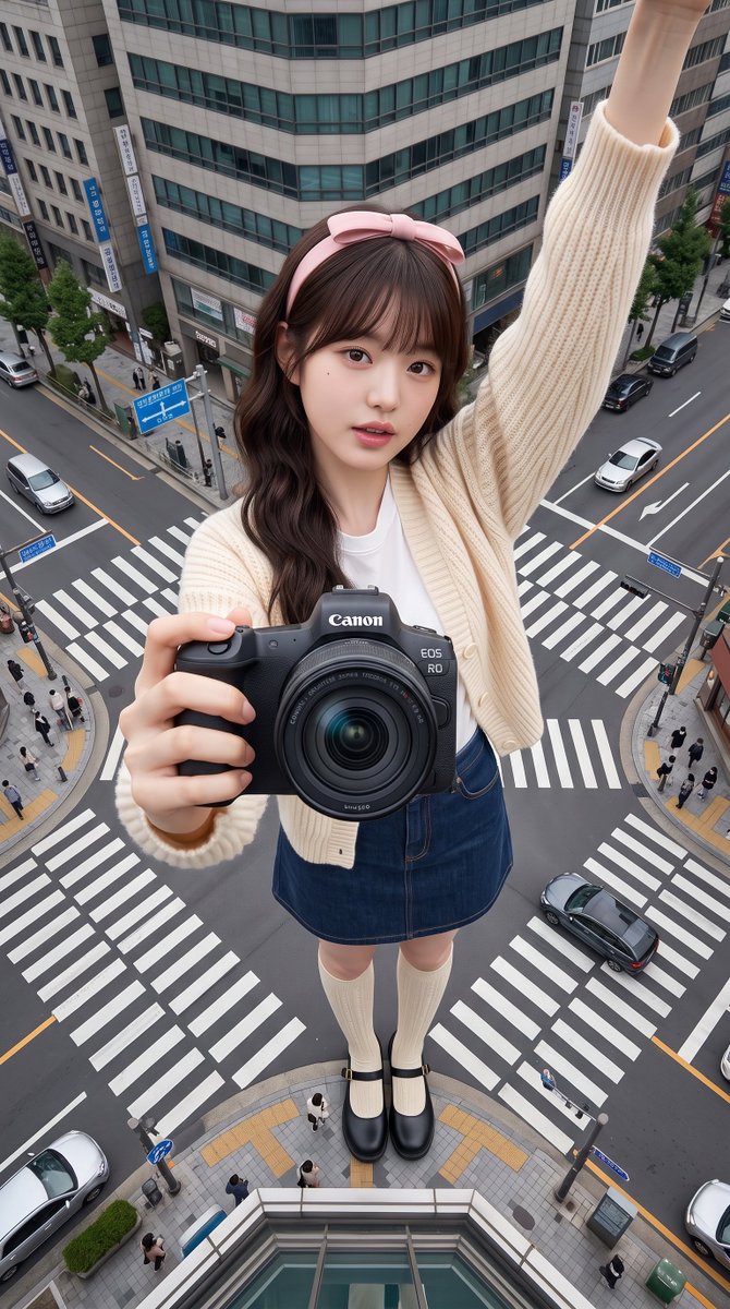 Giant Forced Perspective City Selfie