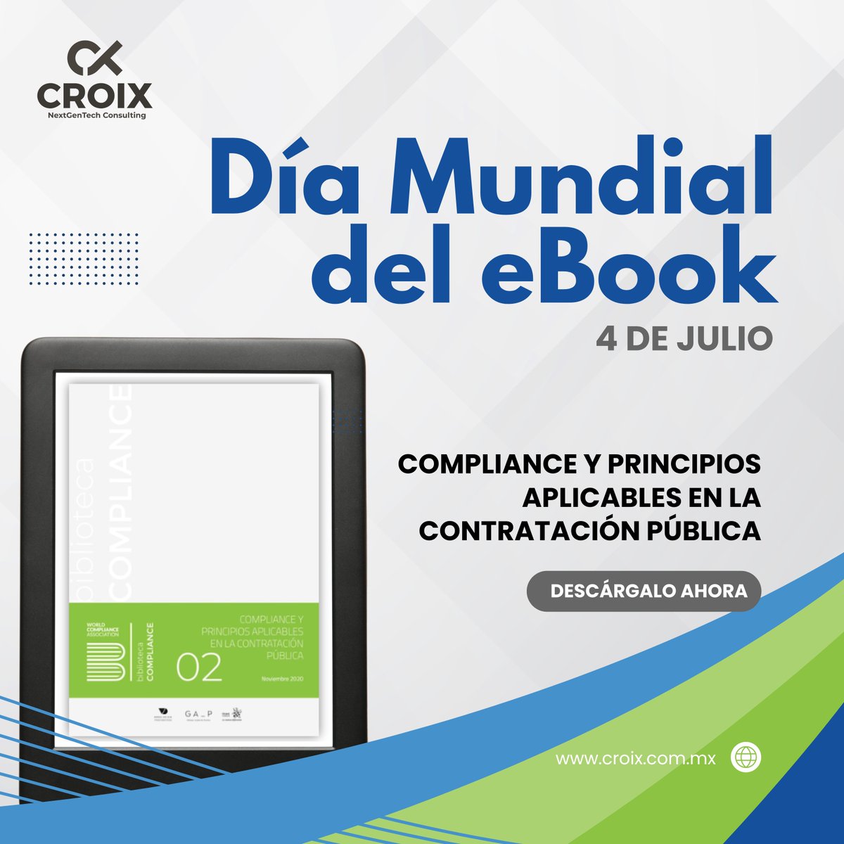 CroixAIN's tweet photo. Día Mundial del eBook. 
Nuestra recomendación
"Compliance y principios aplicables en la contratación pública"
Una lectura para quienes buscan fortalecer la integridad y el cumplimiento en los procesos de contratación del sector público.

Descárgalo aquí:
https://t.co/QVGDwS6lQR https://t.co/Hp6gIGuPoi