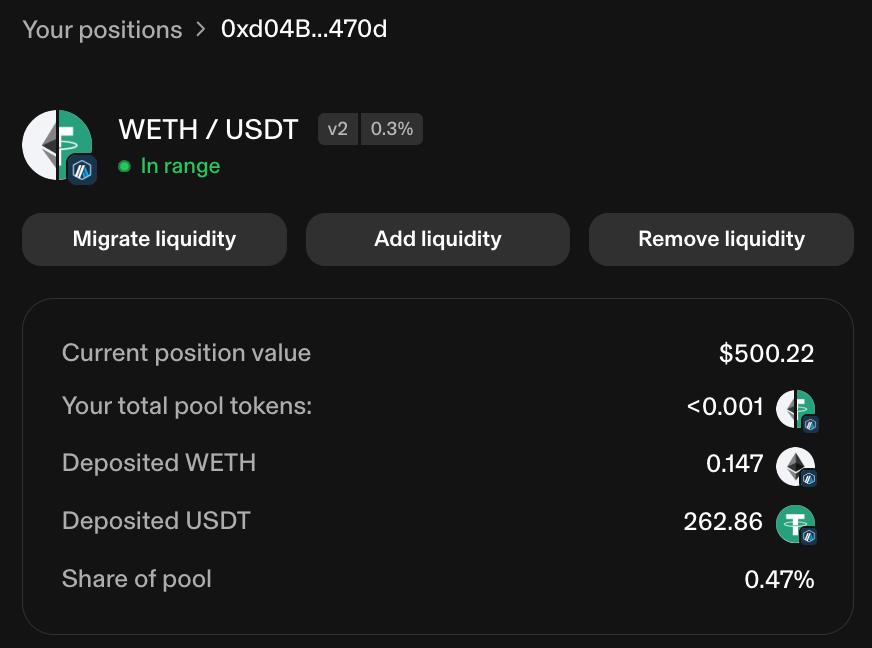 JasonvuTech's tweet photo. Update on Day 3 of LPing Combat (Jul 4)

Day 3 Ranking
---------------
🥇 Buy&Hold ($526.8)
🥈 BrownFi ($526.42)
🥉 UniV2 ($526.4)
🤮 UniV3 ($513.02)

ethereum:native  has surged 10.7% over the past 03 days, rising from $1,619 to $1,792.

As expected, that move was enough to push my UniV3 position above its upper bound. Among 04 strategies deployed, UniV3 has suffered the largest loss, while @brownfiamm , Buy&Hold, and UniV2 continue to perform closely in line with one another.

For now, I'll wait another 24 hours. If ETH doesn't move back into my UniV3 +-10% range ($1,456, $1,781), I'll rebalance the position tomorrow.

👉 Track performance of 04 strategies: https://t.co/dImHLNam1c

👉 Track the wallet: https://t.co/Tr0Uo7dn0D
