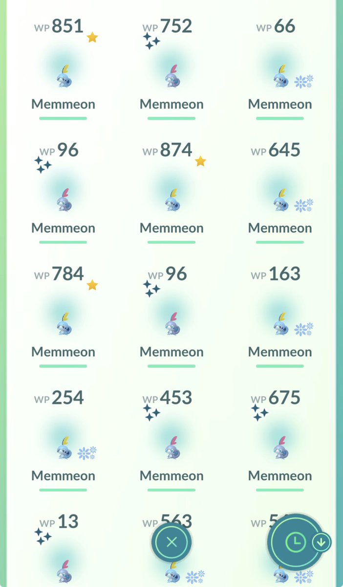 NN_PokemonGO's tweet photo. 📣メッソンコミュニティデイ結果

💧星３：通常色4 イロチ1
💧イロチ：13
💧背景付き：8

目的の100は出なかったけど結構満足☺️ https://t.co/tTdElrdOMG