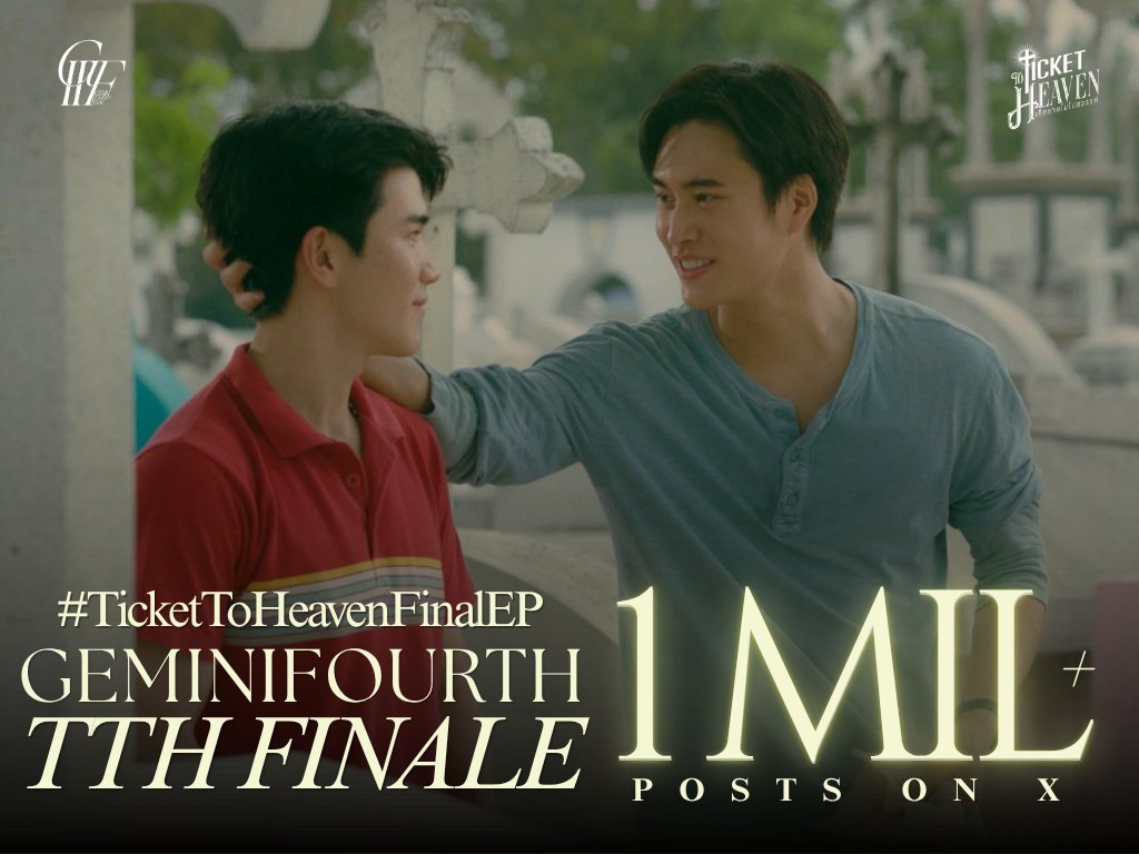 geminint_mmfc's tweet photo. ❤️ 1 MILLION Hearts ❤️

ကမ္ဘာတစ်ဝန်းက Fans တွေရဲ့ မေတ္တာနဲ့ အားပေးမှုတွေကြောင့် BarthTanrak ဟာ 

❤️ 1 Million Hearts ❤️ ကို ရရှိခဲ့ပါပြီ! 👑🌈

Ticket To Heaven ဟာ ဒီနှစ်ရဲ့ အထင်ကရ Series တစ���ခုအဖြစ် ကမ္ဘာတစ်ဝန်းမှာ စံချိန်သစ်တွေကို ဆက်တိုက် ရေးထိုးနေပြီး၊ Queer Love Story တစ်ပုဒ်အနေနဲ့ ပရိသတ်တွေရဲ့ နှလုံးသားထဲမှာ အထူးနေရာတစ်ခုကို ရရှိထားပါတယ်။

Final Episode ကို အတူတကွ ဂုဏ်ပြုဆင်နွှဲရင်း BarthTanrak နဲ့ Ticket To Heaven ကို အဆုံးထိ အားပေးကြရအောင် 💖

GEMINIFOURTH TTH FINALE

#TicketToHeavenFinalEP