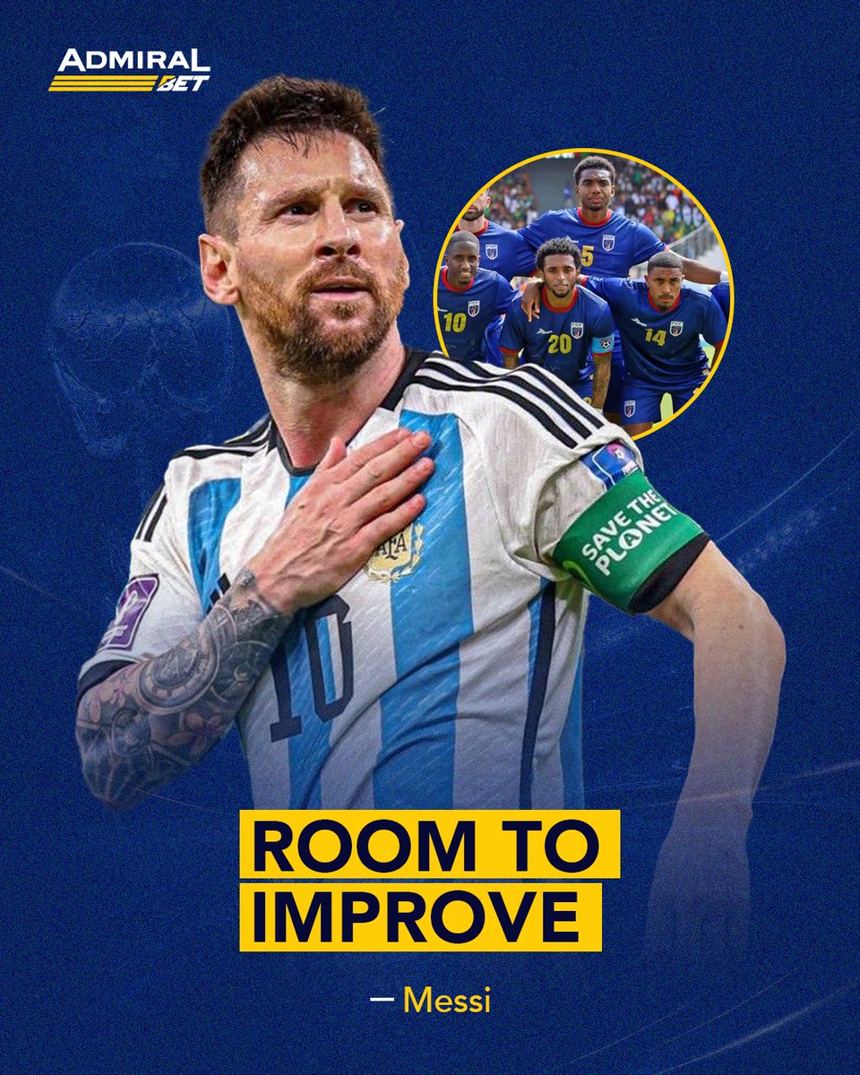 AdmiralUganda's tweet photo. 🇦🇷 "Play well or play badly, the effort is always there." 
Leo Messi keeps it real after the win against Cape Verde. 
Job done, qualified, and already focused on the work ahead. 
The grind never stops. 📈⚽

#WorldCup2026 
#Messi 
#Argentina 
#SeleccionArgentina 
#CapeVerde https://t.co/kPrHN3l5tu