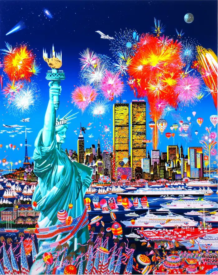 絵描きhiro C「NOW&THEN」 Happy 4th of July! These two lithographs are from Hiro Yamagata's