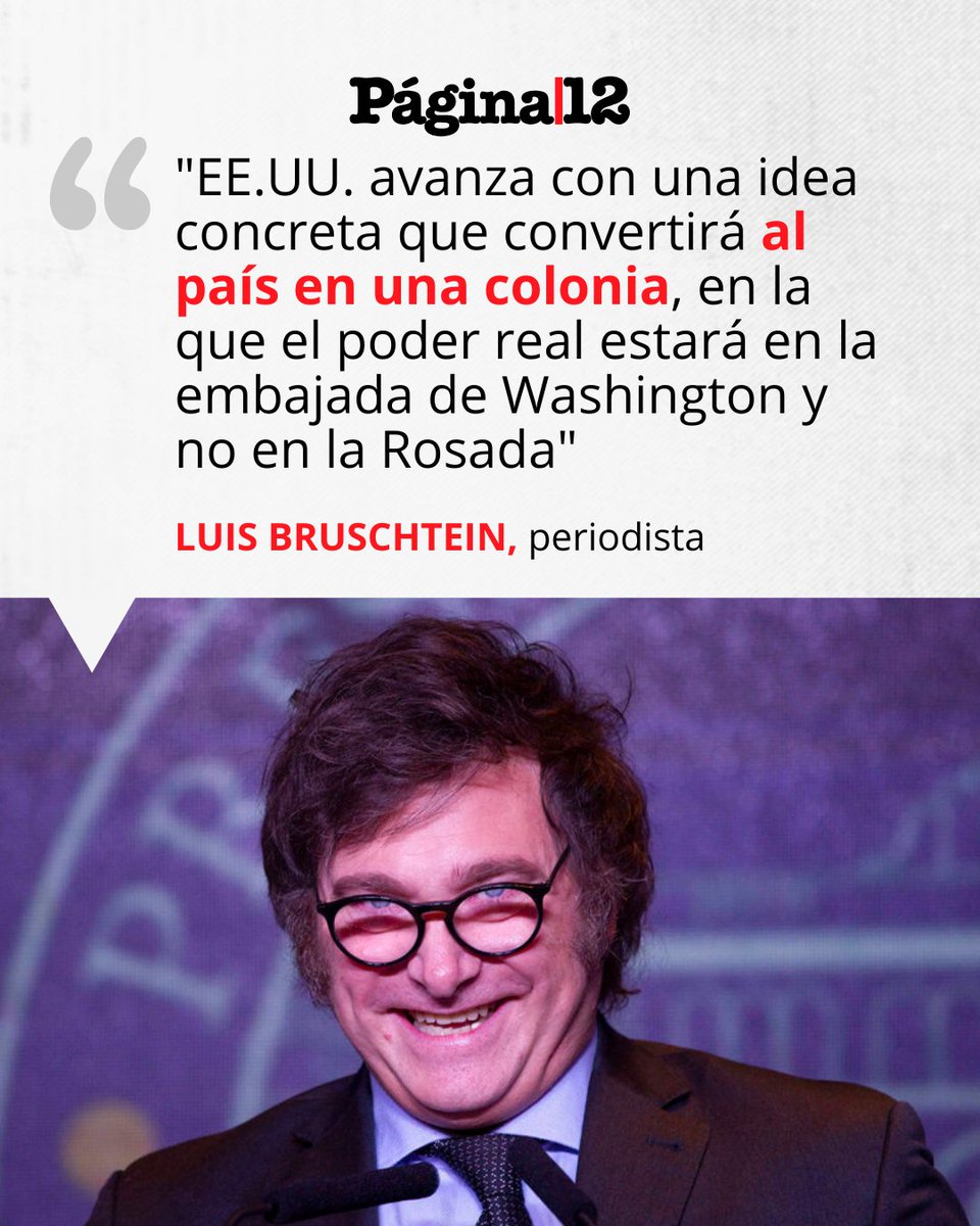 pagina12's tweet photo. La consolidación del proyecto de saqueo extractivista que propone el gobierno libertario. https://t.co/ROLqBsH28C https://t.co/NgFBzzn1Wj