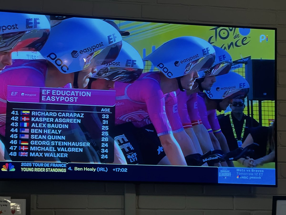 JaredStanton's tweet photo. Ben Healy always been American? #tdf #cycling #peacock https://t.co/Tl0HcdP23h