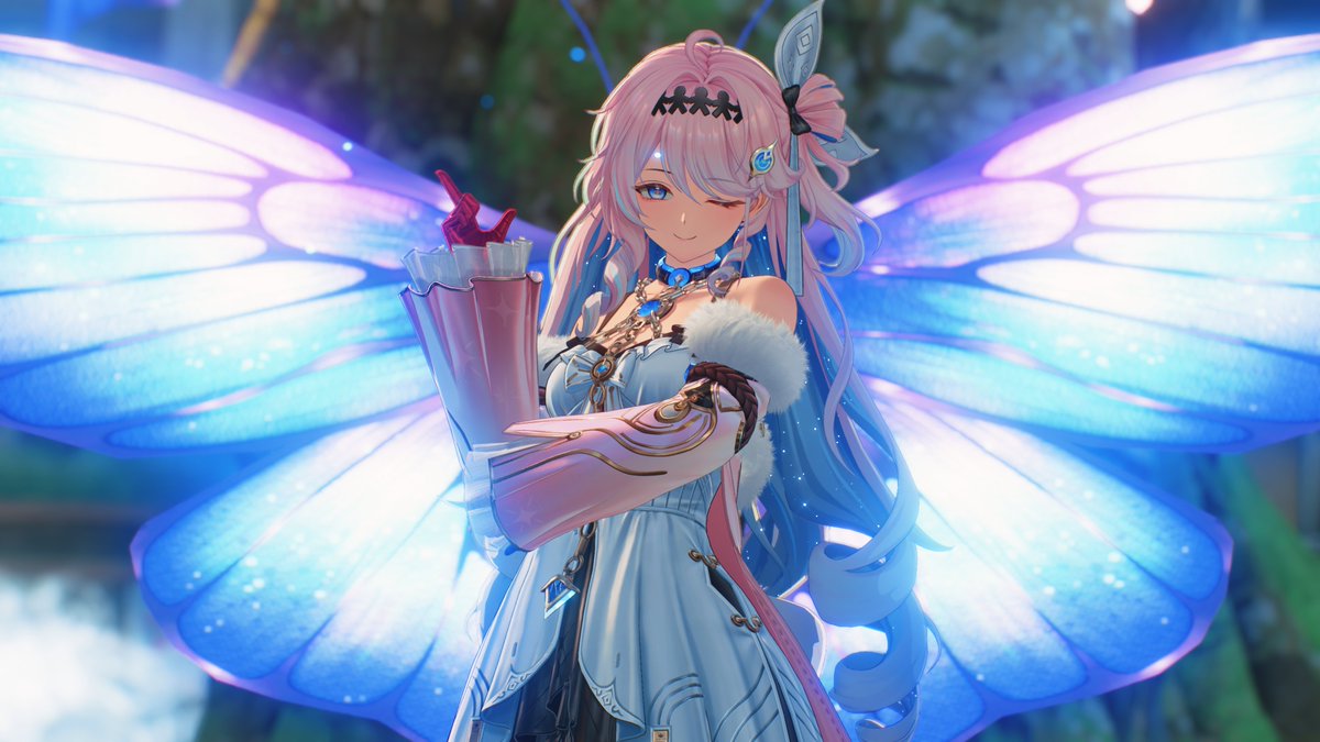 Scanphelion's tweet photo. Freedom! 🫧🦋

#WutheringWaves #VirtualPhotography https://t.co/5GyeIctALS