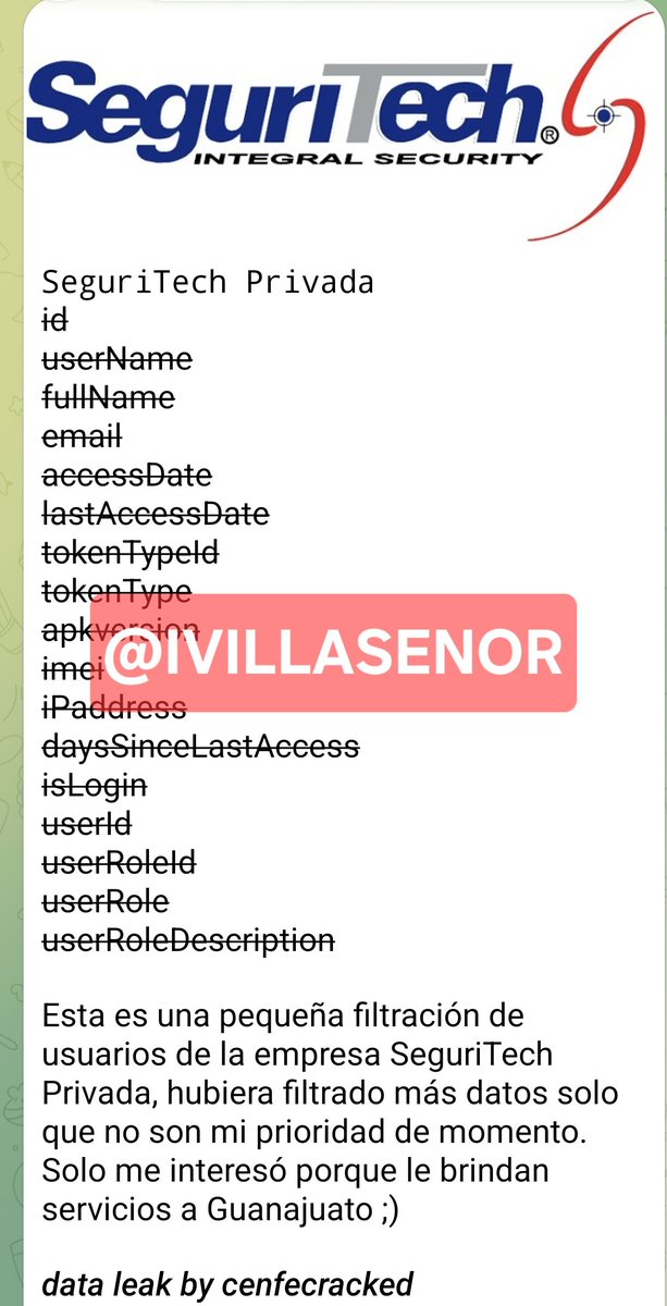 ivillasenor's tweet photo. ⛔️ | ESCALA CRISIS DE CIBERSEGURIDAD EN LEÓN, GUANAJUATO

No iba a publicar esto, pero lo hago porque veo que el tema está creciendo y considero importante advertirlo.

El ciberdelincuente que atacó a León y que ha estado detrás de varios hackeos en Guanajuato filtró una base de datos que presuntamente pertenecería a la empresa Seguritech.

El caso llama la atención porque, como reveló una investigación de @poplabmx, existe una importante opacidad en torno a la contratación de esta empresa en el estado.

El atacante no solo publicó dicha base de datos, sino también lo que parece ser una orden de compra que, aparentemente, estaría relacionada con kits de seguridad destinados al gobierno de León.

Aquí el problema no es únicamente el robo y la filtración de información. @municipio_leon ya acumula más de dos días sin ofrecer servicios en línea, luego de que tuvo que desconectar toda su infraestructura para contener el incidente.

No sé en qué va a terminar esta crisis, pero ojalá @AleGutierrez_mx no minimice una situación que, insisto, continúa escalando.