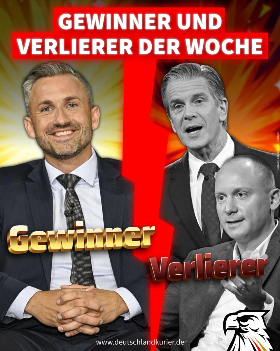 Deu_Kurier's tweet photo. GEWINNER🏆 und VERLIERER👎🏻 der Woche:

GEWINNER🏆

@UlrichSiegmund (36), der mit nicht geringer Wahrscheinlichkeit nach der Landtagswahl in Sachsen-Anhalt (6. September) der erste @AfD-Ministerpräsident Deutschlands werden könnte, hat in dieser Woche Markus Lanz eine Lektion erteilt, die der GEZ-Großinquisitor/-Großverdiener so schnell nicht vergessen dürfte.

Beim ZDF-Bashing nach dem sattsam bekannten Muster „Drei gegen Einen“ biss sich der hochbezahlte Meckerer vom Dienst (1,9 Mio. Euro/Jahr) am @AfD_LSA-Spitzenkandidaten die „Blendax-Zähne“ aus. Für den ÖRR ging die Sendung am 2. Juli zweifelsohne nach hinten los.

Bei den Zuschauern verfestigte sich der Eindruck: Hier spricht ein authentischer AfD-Politiker, der nicht über jedes Stöckchen springt – der nicht nur Ministerpräsident werden will, sondern der es auch kann!

Über die versuchten GEZ-Provokationen während der Sendung lächelte Siegmund im „3G-Modus“ souverän hinweg: Gelassenheit, Grundausstrahlung, Geistesgegenwärtigkeit.

Der Deutschland-Kurier meint: Von Siegmund lernen, heißt siegen lernen!

DOPPELVERLIERER👎🏻

Mit dem ZDF manipuliert man besser: Der linksgrün-woke Gutmenschen-Dampfplauderer Markus Lanz (57) machte vor laufender Kamera nicht einmal ein Geheimnis daraus, dass er sich mit dem FAZ-Journalisten Justus Bender (45) beim AfD-Bashing gegen Ulrich Siegmund abgesprochen hatte. Eine während der Sendung am späten Donnerstagabend (2. Juli) eingeblendete Grafik sollte den AfD-Spitzenkandidaten für die Landtagswahl in Sachsen-Anhalt gezielt demontieren – geplant und koordiniert vom ZDF-Moderator und seinem „Gast“. Letzterer wurde wegen seines vor neun Jahren erschienenen Buchpamphlets „Was will die AfD“ als vermeintlicher Kenner der Partei vorgestellt.

Worum ging es bei der Grafik? Sie sollte den Arbeitsweg des Vaters von Ulrich Siegmund zur Arbeitsstelle zeigen. Siegmund sollte bestätigen, dass der Vater wirklich jeden Tag hunderte Kilometer zur Arbeit fährt. Die Redaktion hatte sich überlegt, den vielleicht ersten AfD-Ministerpräsidenten erneut mit dem lächerlichen Vorwurf der Vetternwirtschaft zu konfrontieren. Während sonst die immer die gleichen Höcke-Gauland-Zitate herhalten müssen, wollte man nun offenbar neue Wege ausprobieren.

Lanz fragt den „FAZ“-Journalisten mit Blick auf die Grafik scheinheilig: „Herr Bender, wo haben WIR das her?“ Bender sagt: „Das kursiert in der Partei. Das habe ich in der Partei zugespielt bekommen.“
Wer bisher dachte, dass Markus Lanz nicht ganz so schlimm wie die Illners, Miosgas oder Maischbergers wäre, sieht sich eines Besseren belehrt. Der moralinsaure ZDF-Talker (1,9 Millionen Euro Zwangsgebühren-Jahresgehalt) ist noch viel schlimmer!

Der Deutschland-Kurier meint: Lanz & Bender – so spielt man GEZ-Doppelkopf!