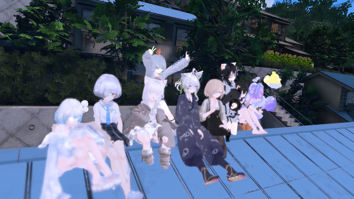 konoha_252's tweet photo. 今日はElychiffonショートヘアー集会
屋根の上でだべってたら気が付いたら1時間たってた
#Elychiffonアバター集会 https://t.co/OWeRZ9lT4j