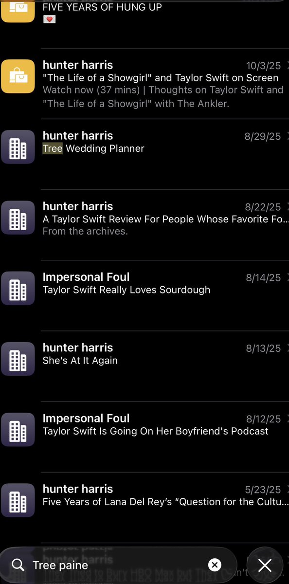RealSummersEve's tweet photo. @dastardlyvillen @hunteryharris Just searched Tree Paine in my inbox… https://t.co/JlFtdSE4RD