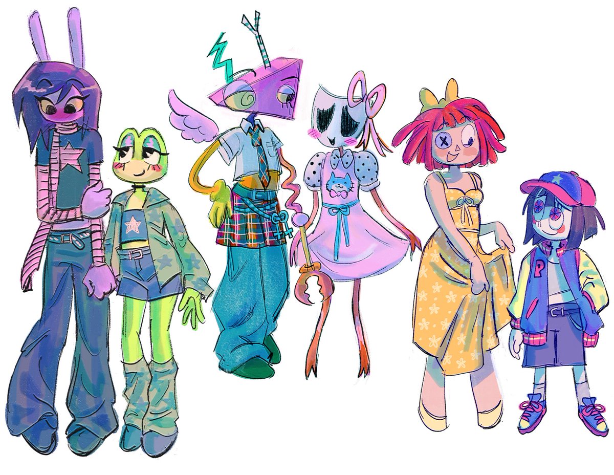 flandrepudding's tweet photo. what if everyone was in lesbian love and Caine sent them on a girlsgogames type adventure where they essentially do nothing but play dress up https://t.co/9HJcTlIYAc