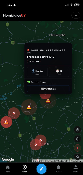 Homicidios_uuy's tweet photo. #HUy 
🚨NUEVO HOMICIDIO REGISTRADO🚨

Una mujer de 42 años fue asesinada presuntamente por su pareja, frente a sus hijas de 8, 11 y 12 años.

Sumate a HomicidiosUY y ayudá a los uruguayos generando alertas sobre los hechos que consideres relevantes para la sociedad Uruguaya.

👉https://t.co/TcM5k1srAY