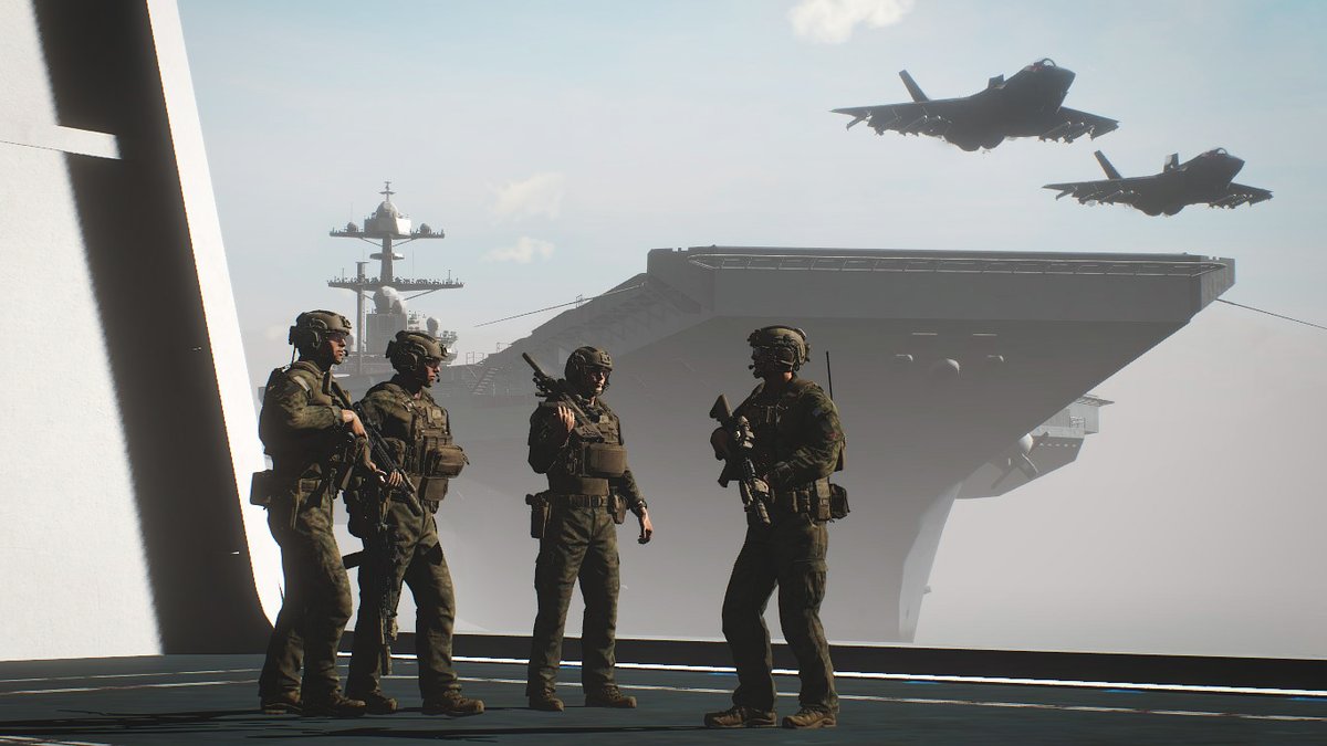 ArmaPlatform's tweet photo. #Arma3 #CommunitySpotlight #201!π‘
A group of US Marines discuss their upcoming mission while two F-35Cs launch from the deck of the USS Freedom (CVN-83) behind them in this week's featured community screenshot! πΊπΈ
πΈ @metal_military, X https://t.co/uMFTUnXsNQ