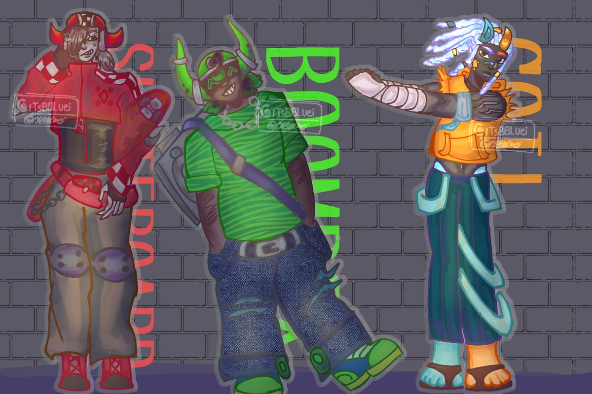 Itsbbluei's tweet photo. Playground trio my design (+speedpaint) ! #phighting #playgroundtrio https://t.co/5r3sOtZ0zC