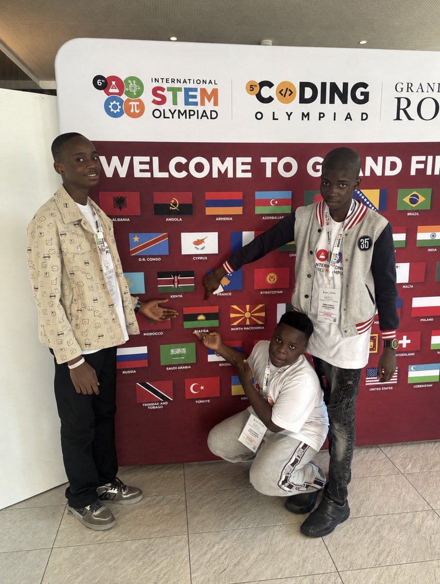 eloka1761113's tweet photo. @PulseNigeria247 These boys are not representing nigeria in this competition,the yariba federal government of nigeria didn't sponsored their trip to Rome but concerned private individuals who love education,infact they are representing biafra. https://t.co/Rtlg5iuWYW