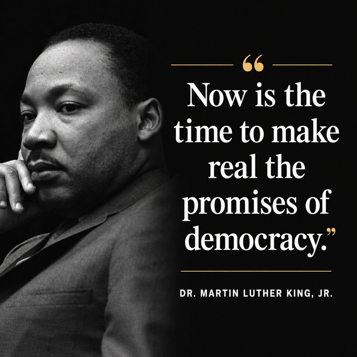 BerniceKing's tweet photo. Democracy is not sustained by words alone. It is strengthened by truth, protected through courage, and expanded through our commitment to the dignity and rights of every person.

My father’s call remains urgent. May we answer it with disciplined love, moral clarity, and a renewed commitment to creating the Beloved Community.

#Nonviolence365 #BelovedCommunity #MLK #America250