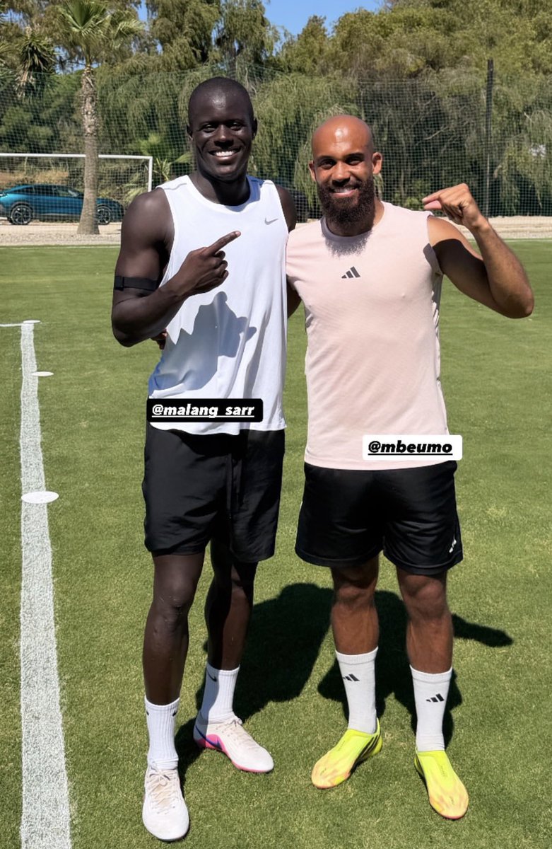 Utdtruthful's tweet photo. 📸 - Bryan Mbeumo and Malang Sarr ❤️ https://t.co/NaKSFqOGTD