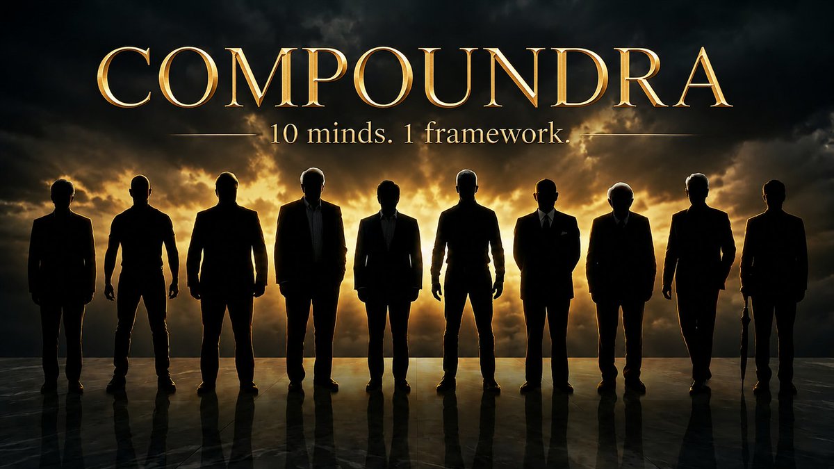 asymmetricradar's tweet photo. On Monday, I’ll finally introduce COMPOUNDRA

For more than two years, we’ve been building this tool with rebalio Labs.

There is a lot inside it: time, thought, emotion, pride, frustration, conviction, and countless hours of invisible work.

All built around one idea: 10 minds. 1 framework.

The full article goes live on Monday. I’d love to see you there!