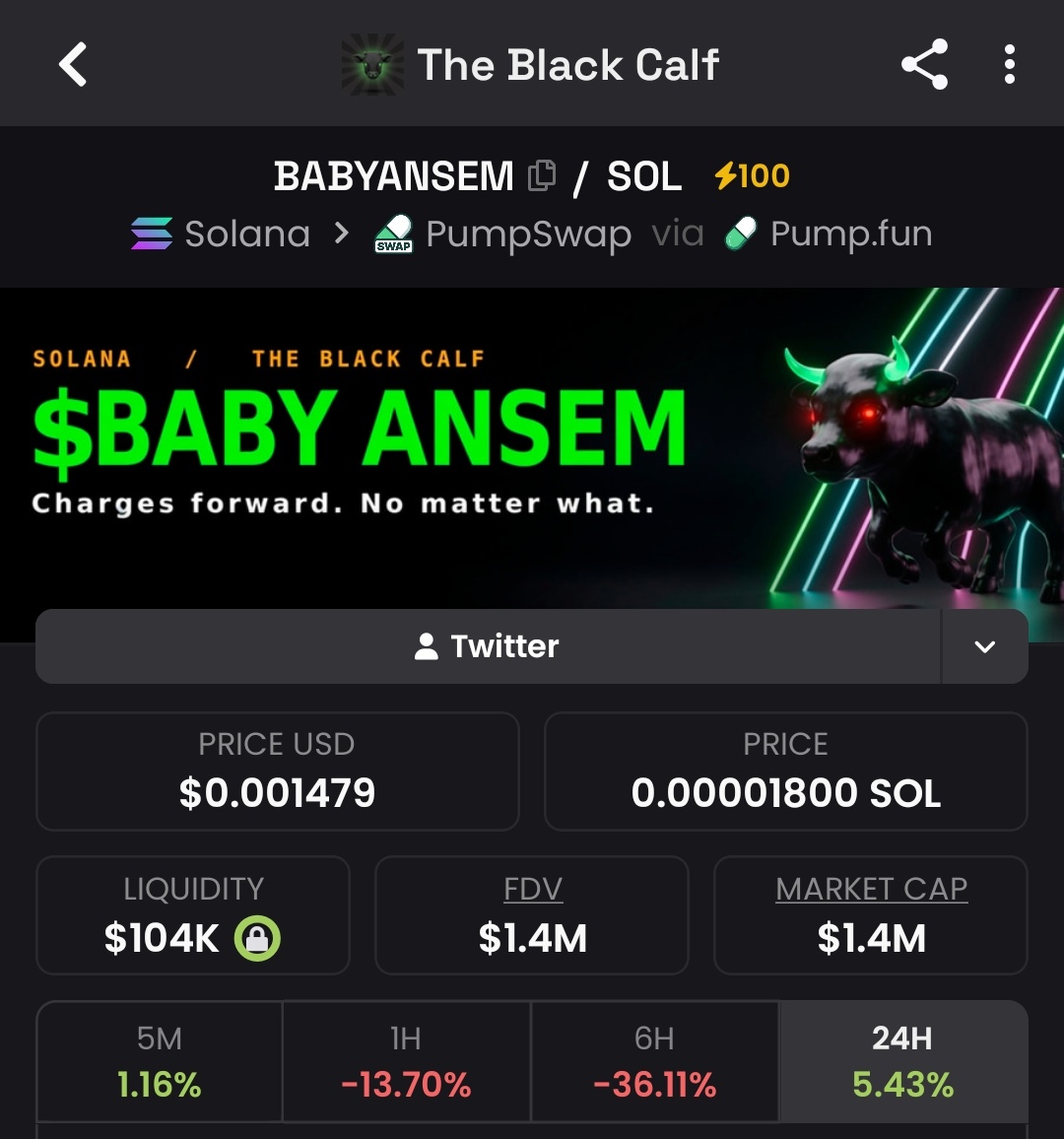 rektViper_'s tweet photo. Bought this, chart looks bullish from here !

$Babyansem, 10% supply sent to Ansem

DLvuaz18bKnh1hEaCZsZ5NgJi7wYFm5RvgZVA2M5pump https://t.co/rJZYlAi67w
