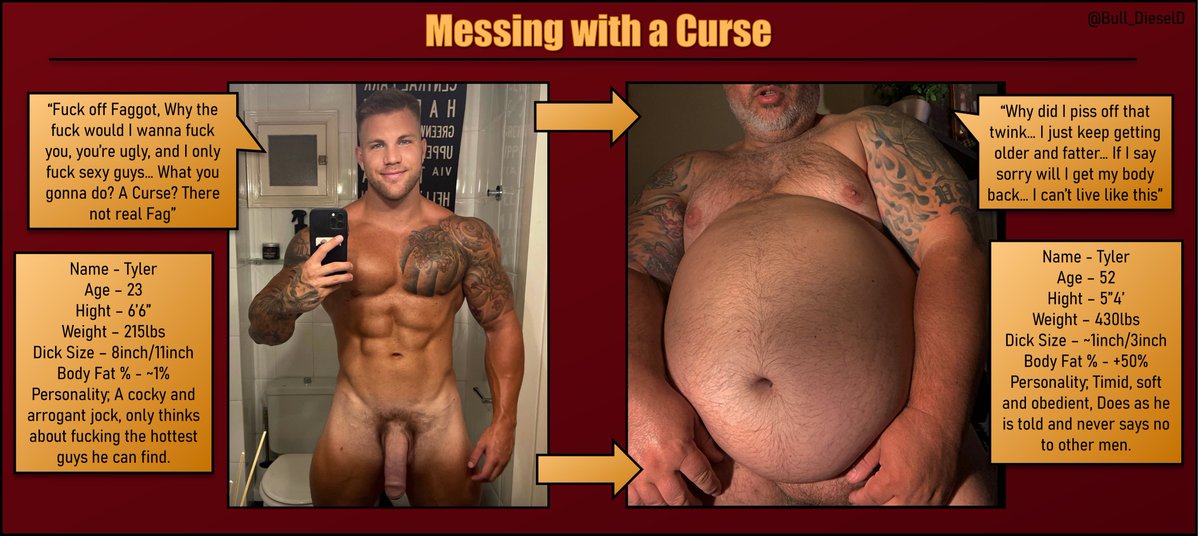 Bull_DieselD's tweet photo. Messing with a Curse

(Cursed, Bear TF, Jock to Bear TF, Fat Gain, Dick Shrinking, Personality Shift) https://t.co/7Yh71WsUqw