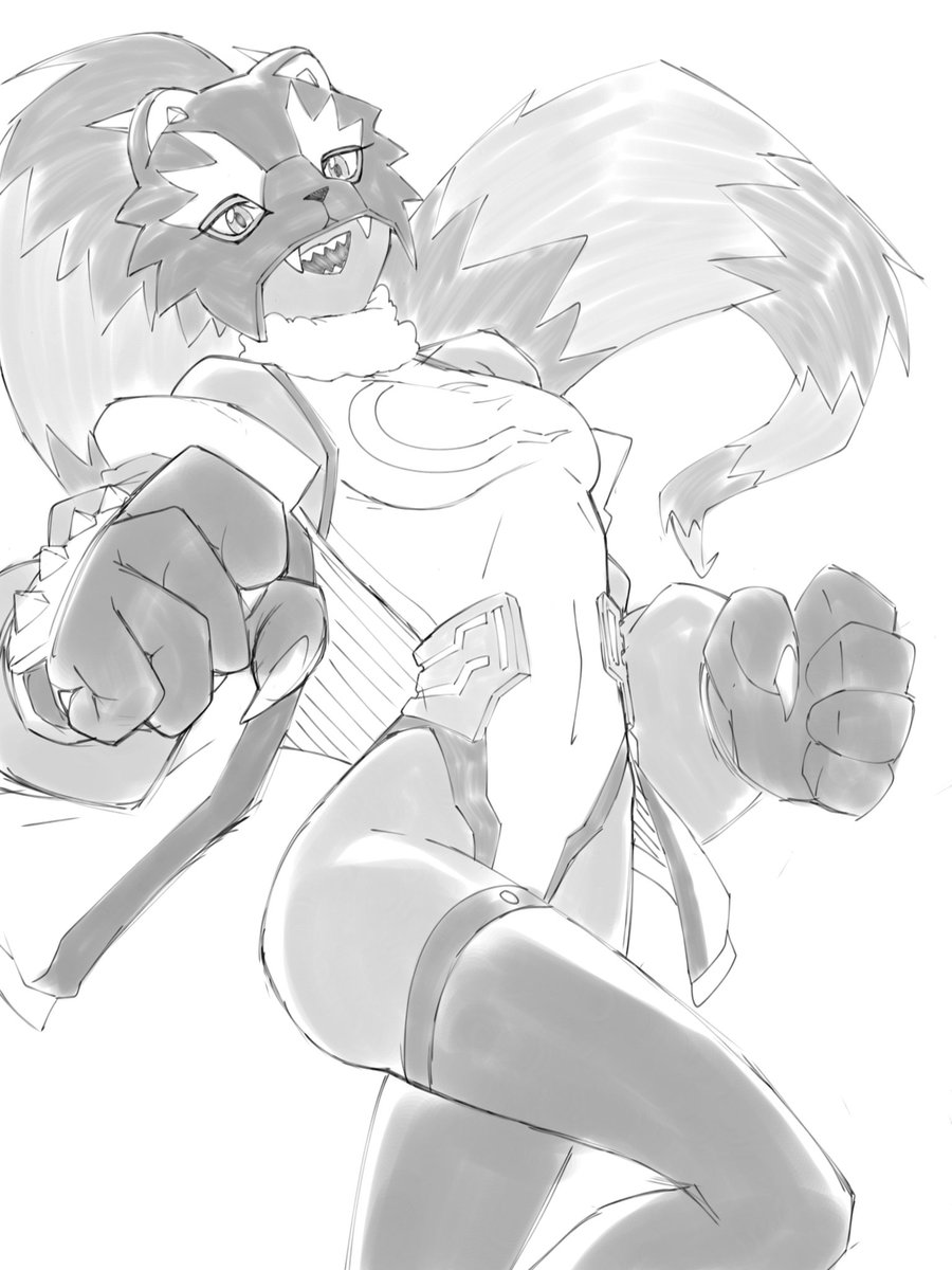 Phantom_Phony's tweet photo. Daily Sketches 81: Bearcatmon in Mirko's outfit
-I can't decide how Bearcatmon's arms would like underneath so, I had to left it covered.
#Digimon #デジモン #BEATBREAK https://t.co/5MQjKZjJ08