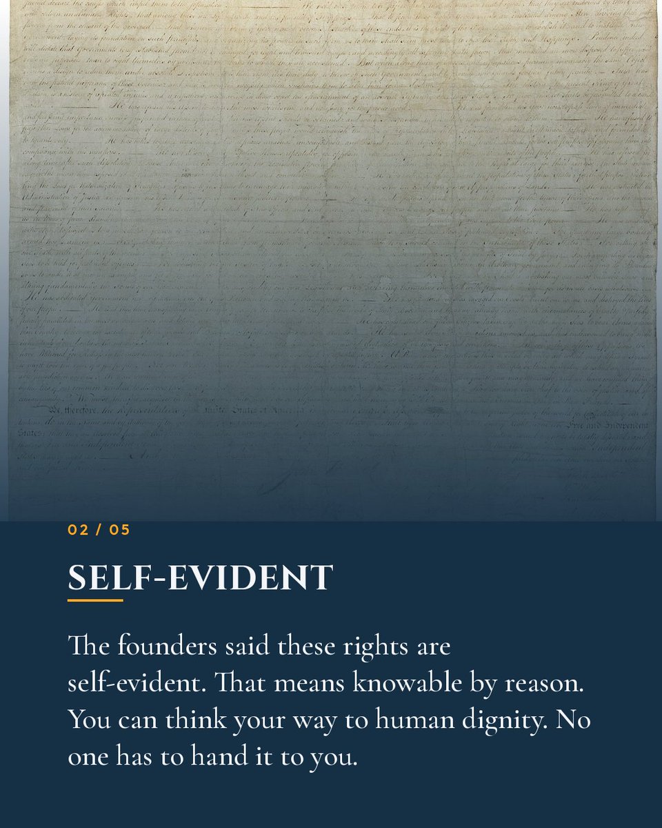MagisCenter's tweet photo. Where do your rights come from?
The Founding Fathers said these truths are self-evident, knowable by reason, and that people are endowed by their Creator with rights that cannot be taken away.

Happy Fourth of July!

#America https://t.co/oVrprUXRZM