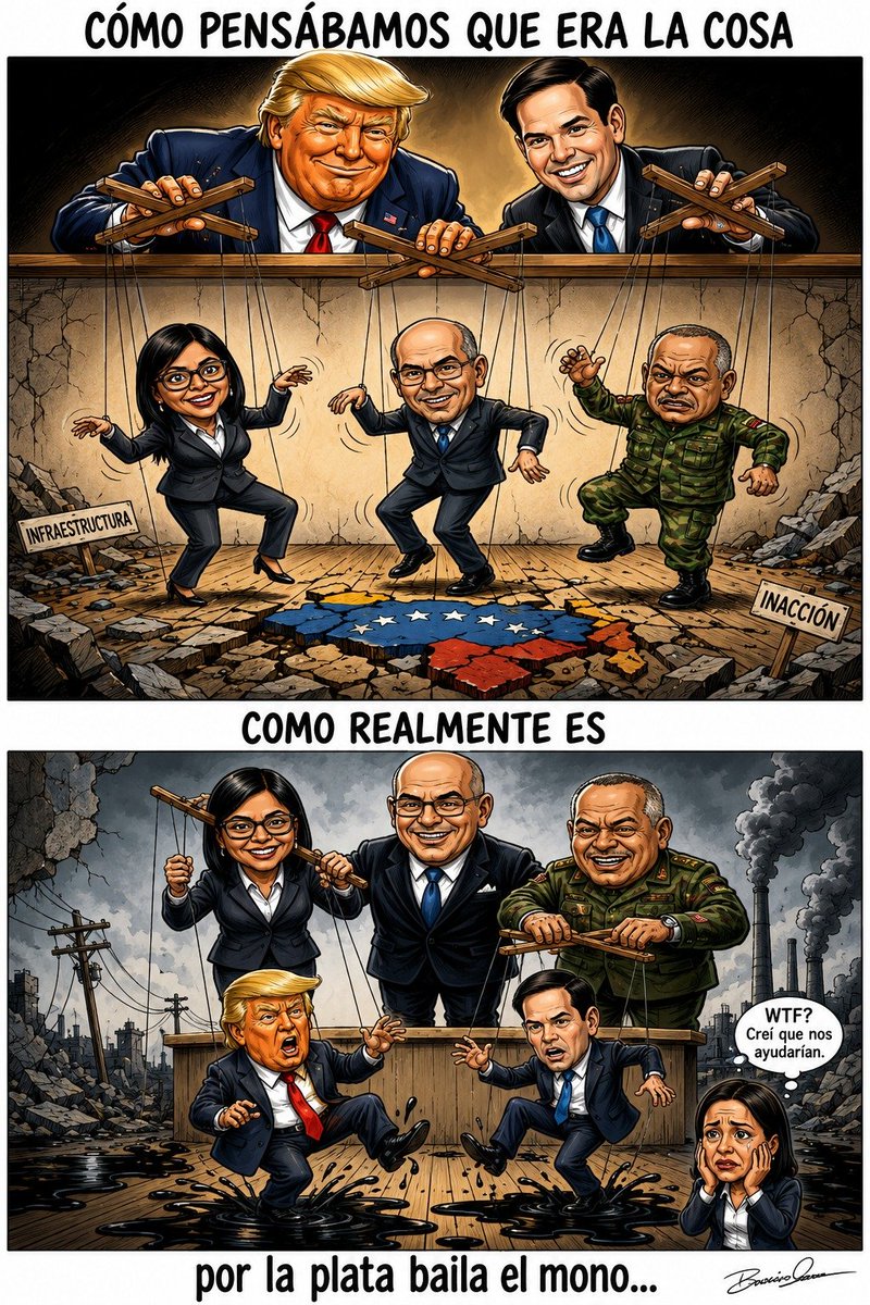 the_hersir's tweet photo. Todo lo que ha pasado desde el 3 de enero de 2026 viene siendo así, más de 180 días de tutelaje para que se sigan rompiendo leyes y se limpien el culo con el sufrimiento de los venezolanos y dos terremotos que dejaron en evidencia a estos imbéciles @SecRubio @POTUS #venezuela https://t.co/EHwUbn8lve