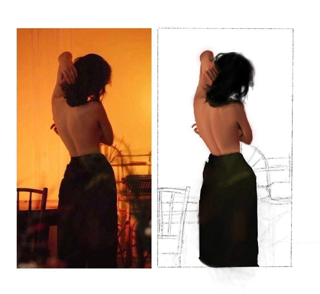 HELGDesign's tweet photo. trying to understand how the body works.
starting from reference, ending somewhere else.

figure study, 2026 https://t.co/xRJFoPt4f2