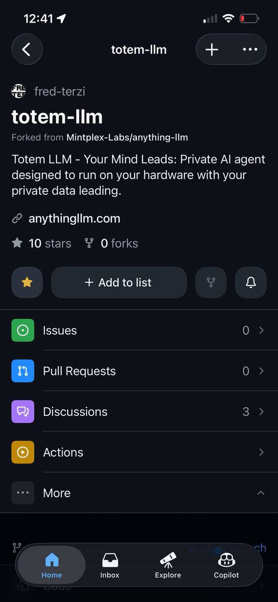 OFFTotemToken's tweet photo. The ⭐️’s are increasing on @FredTerzi ‘s Totem llm @github 

Link: https://t.co/E73kTkaKUj https://t.co/WOf27sp8Dt