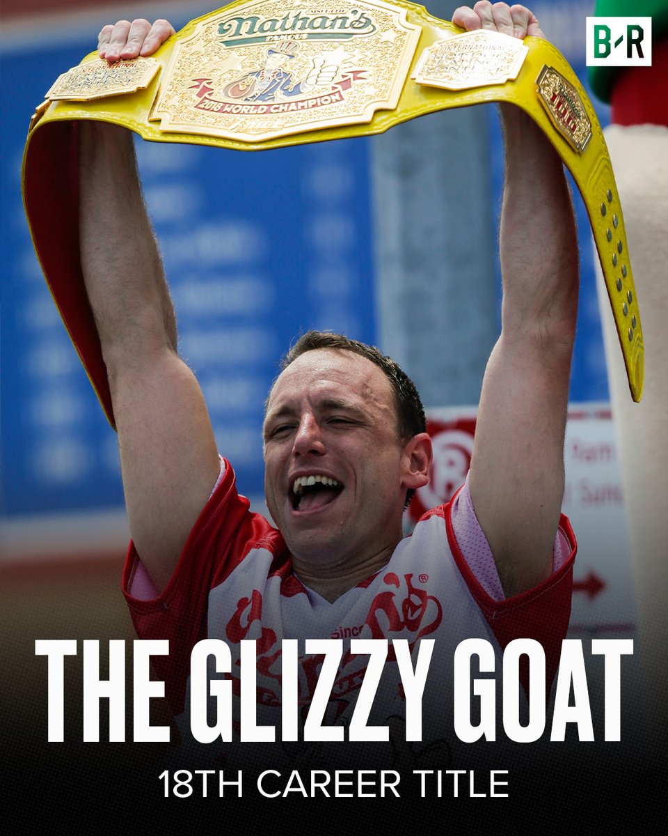 br_betting's tweet photo. JOEY CHESTNUT (-2500) OFFICIALLY FINISHES WITH 66 HOT DOGS + BUNS TO WIN HIS 18TH TITLE IN HIS LAST 19 CONTESTS 🌭

The most dominant American athlete EVER. https://t.co/K2Lllb0bGz