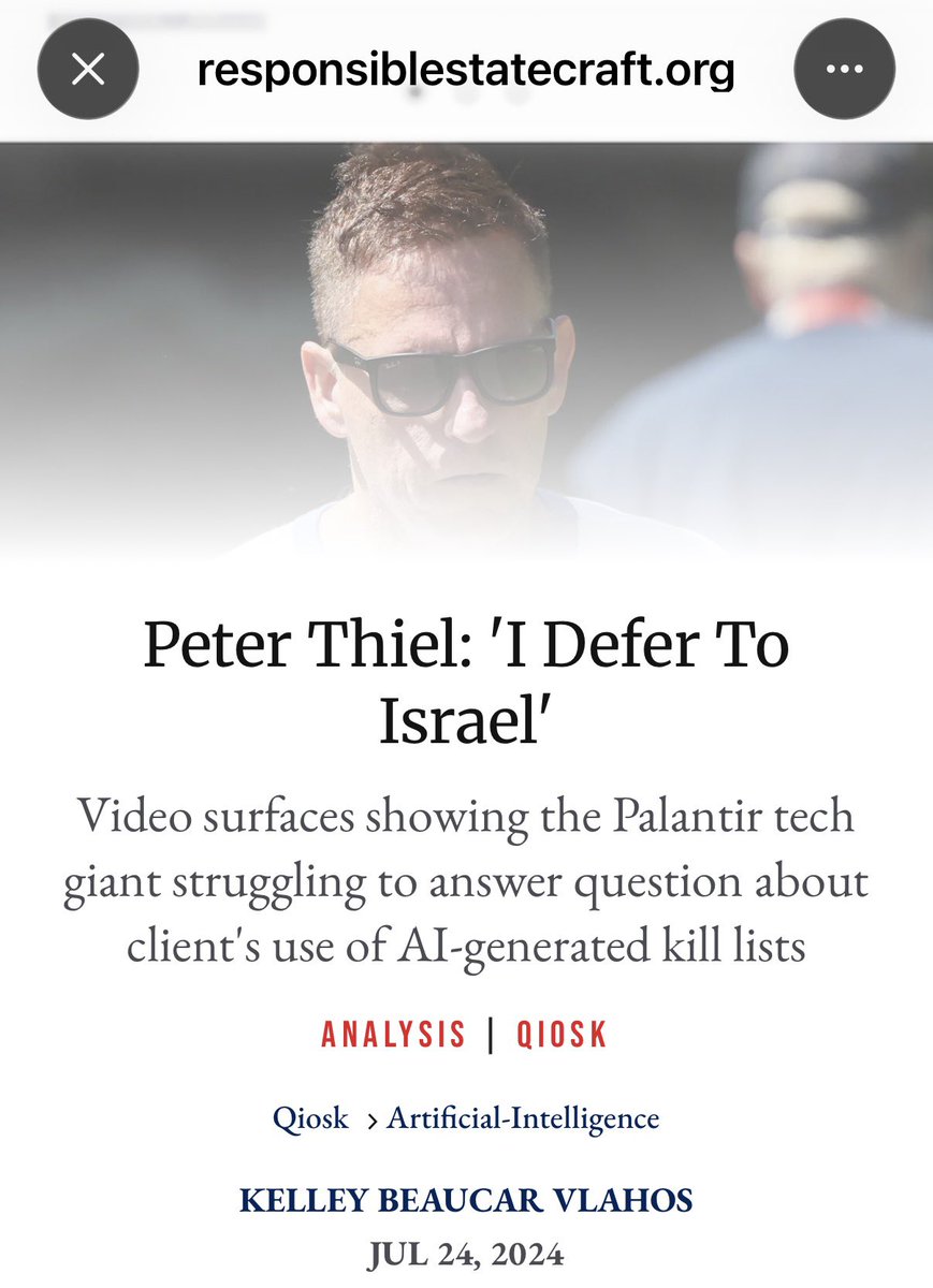abierkhatib's tweet photo. He has no answers, he only offers AI tools that help kill Palestinians. https://t.co/IKdSXcl8Nd