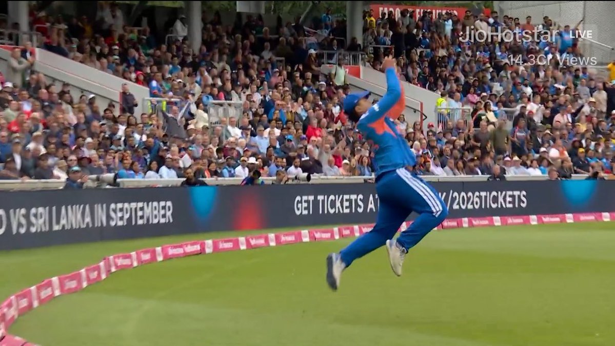 WeTheThinkers's tweet photo. First international catch for Vaibhav Sooryavanshi and what a brilliant grab! 👏💛

He's a natural fielder. Vaibhav always takes some outstanding catches. ⭐

#INDvsENG https://t.co/Opduk9EJcS