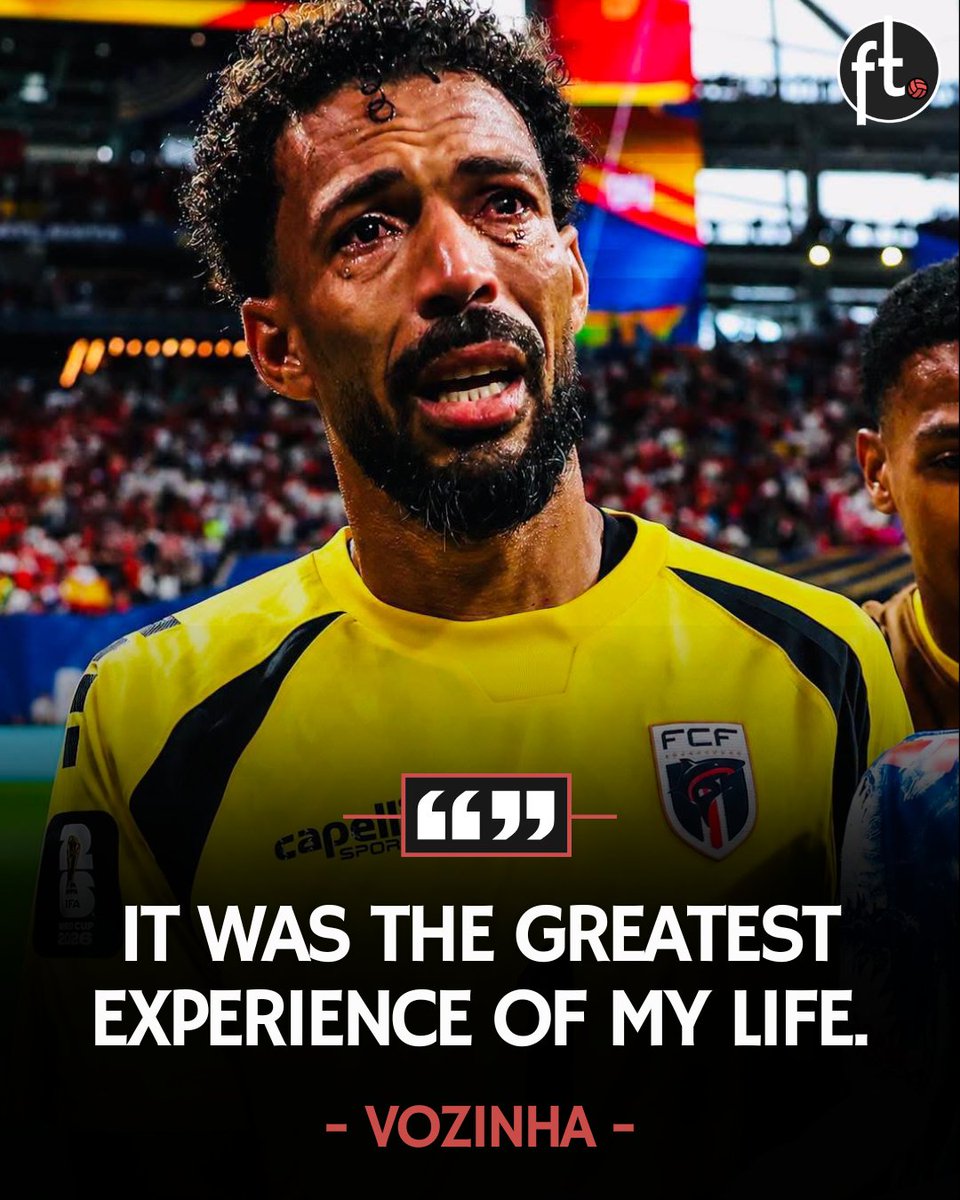 Footballtweet's tweet photo. 🇨🇻🧤 Vozinha: "IT WAS THE GREATEST EXPERIENCE OF MY LIFE. 🤩

"Today, we're leaving a little disappointed, but also proud and with our heads held high.

"We showed the whole world that we have a great team." ❤️ https://t.co/6WKtzC023j