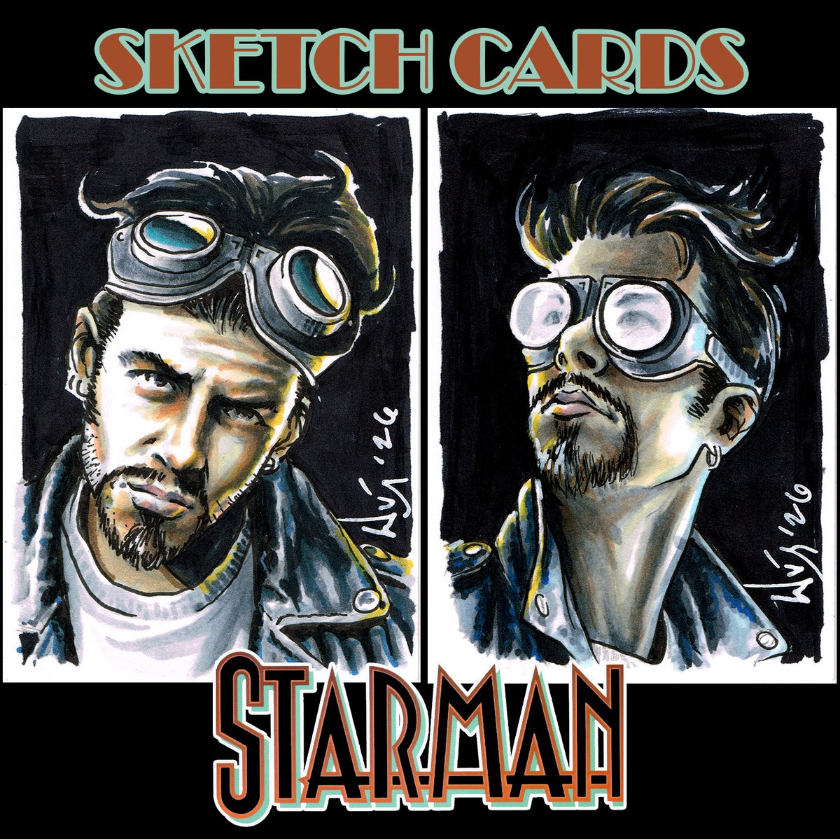 WadevonG's tweet photo. Starman sketch cards(better scans!) I'll have with me at @GalaxyConOnline New Orleans next weekend!
Still time to get on the pre-show commission list to have you favorite character editing for you when you arrive! Head to - https://t.co/rVT7baTCdw for details!
See you there! https://t.co/V1BxSc6eNR