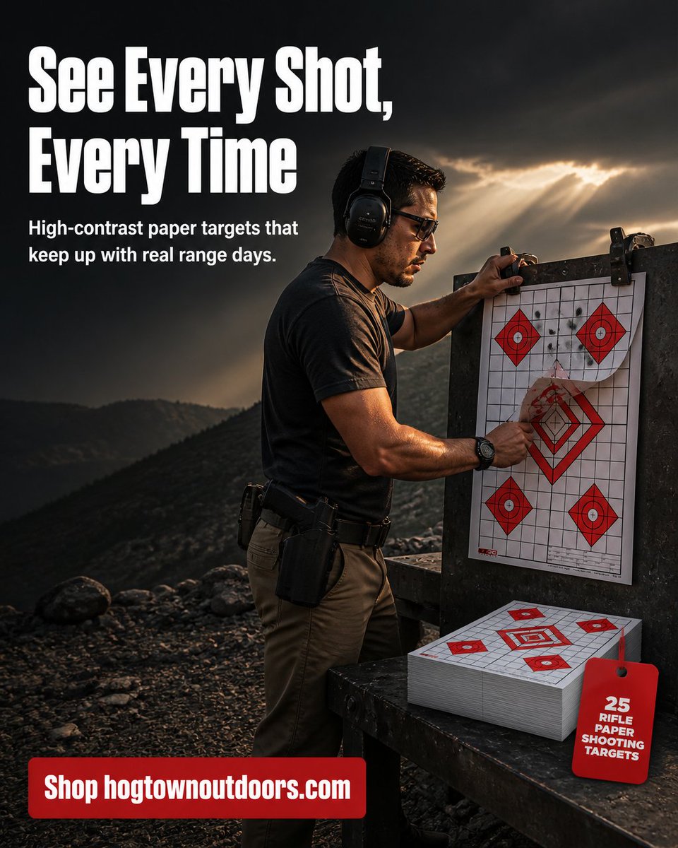 HogtownOutdoors's tweet photo. Pad of 25 EZ2C Five Diamonds targets β clear aiming points for range sessions & scoring drills. 11"x17", USA-made, just $12.99. Perfect for #TargetPractice and tightening your shot. #ShootingTargets Tap the link in bio. https://t.co/qmskKBVa8U