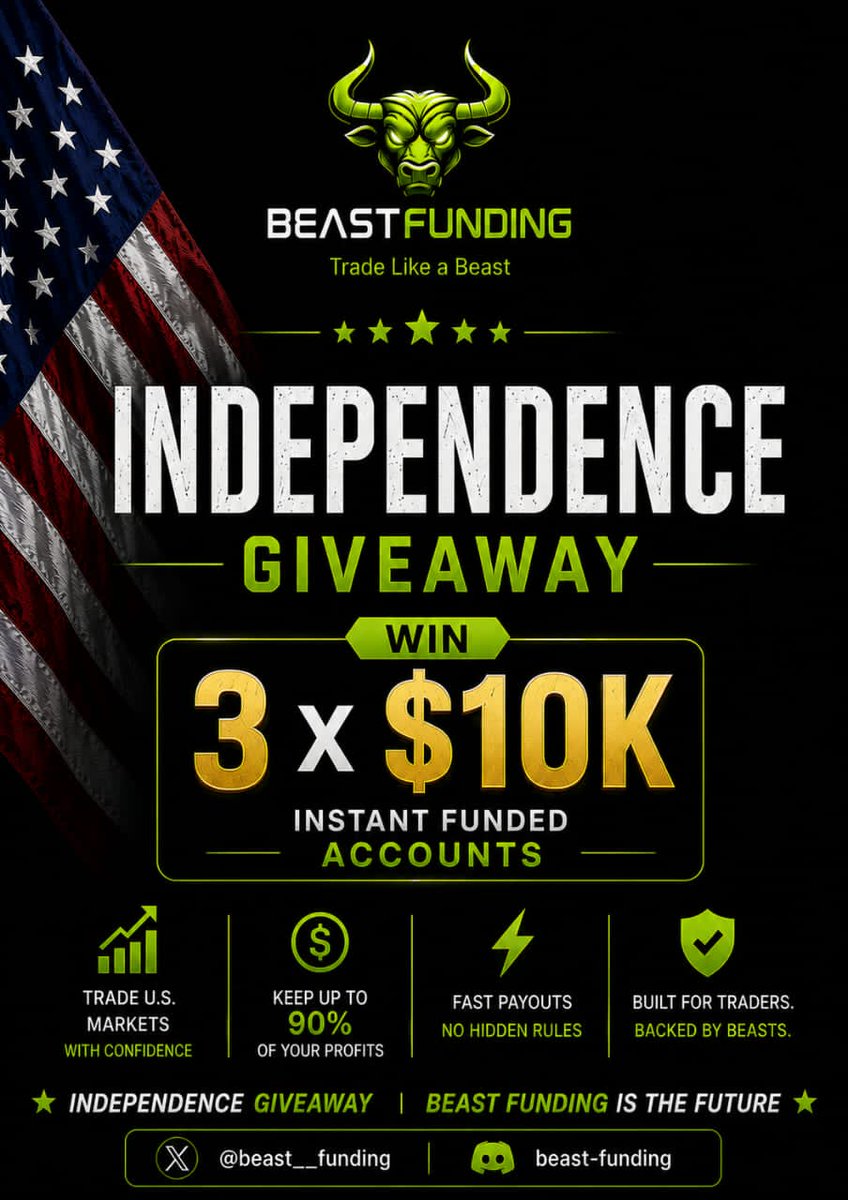 ramon0897's tweet photo. 🚨 GIVEAWAY ALERT 🚨

We’re excited to team up with 
Upcoming Prop Firm BeastFunding to give back to the trading community. 🎁🤝

We are giving away:
🔥 3 × 10K 2-Step Challenge Accounts

This is your chance to get funded and start your trading journey with BeastFunding.

🎯 How to Enter:
✅ Follow @BeastFunding @Mark_Zuchhup @ramon0897

❤️ Like this post
🔄 Repost this post
Join Discord
https://t.co/Df8YE5yjMv
👥 Tag 3 trader friends

⏳ Winners will be announced soon!

Make sure you complete all steps to qualify.

🍀 Good luck to all traders — let’s grow together!