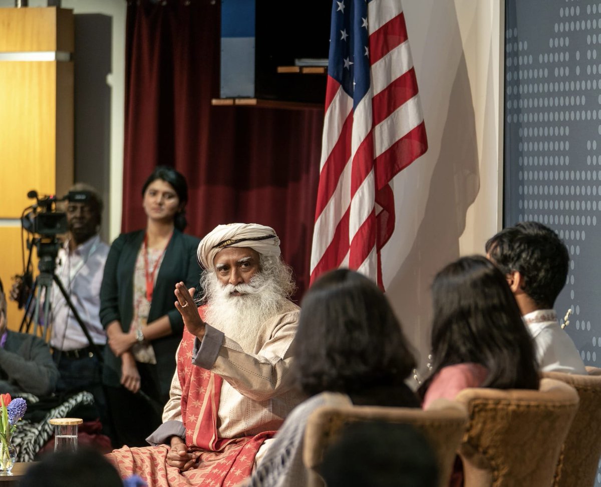 SadhguruJV's tweet photo. Today, whatever America does, the world tends to follow.  That is not just power, it is responsibility.  America has shown the world what a nation can achieve with 250 years of outward freedom, my wish is that the next chapter is about achieving inner freedom too.  Happy 250th, America. -Sg