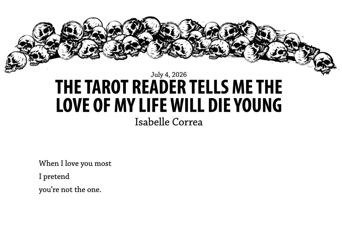 havehadhavehad's tweet photo. Isabelle Correa has a beautiful new poem at HAD today!
https://t.co/HOLb86vHWo https://t.co/BRJ6c539Dp