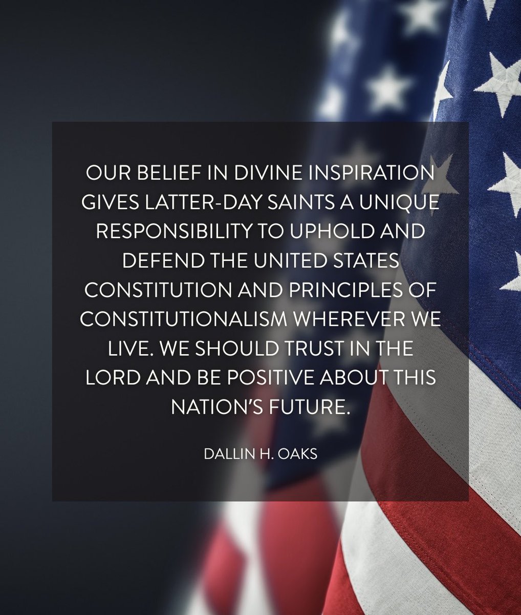 hankrsmith's tweet photo. Everything I cherish in my life has come from two blessings: living in the United States of America and being a member of the Church of Jesus Christ of Latter-day Saints.

My country and my covenants.

Happy 4th, my friends! 🇺🇸 https://t.co/5wgGcc6SwK