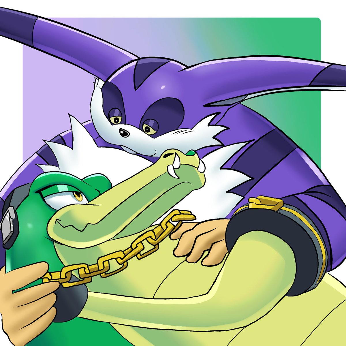 bigctor77's tweet photo. New pfp is finished 💜💚 https://t.co/CVuFsnqiVk